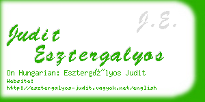 judit esztergalyos business card